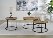 Lainey Round Faux Marble Side End Table