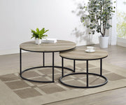 Lainey Round Faux Marble Nesting Coffee Table