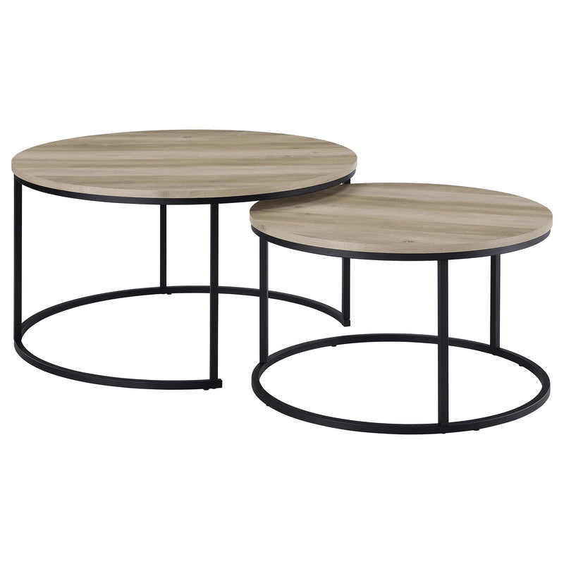 Lainey Round Faux Marble Nesting Coffee Table