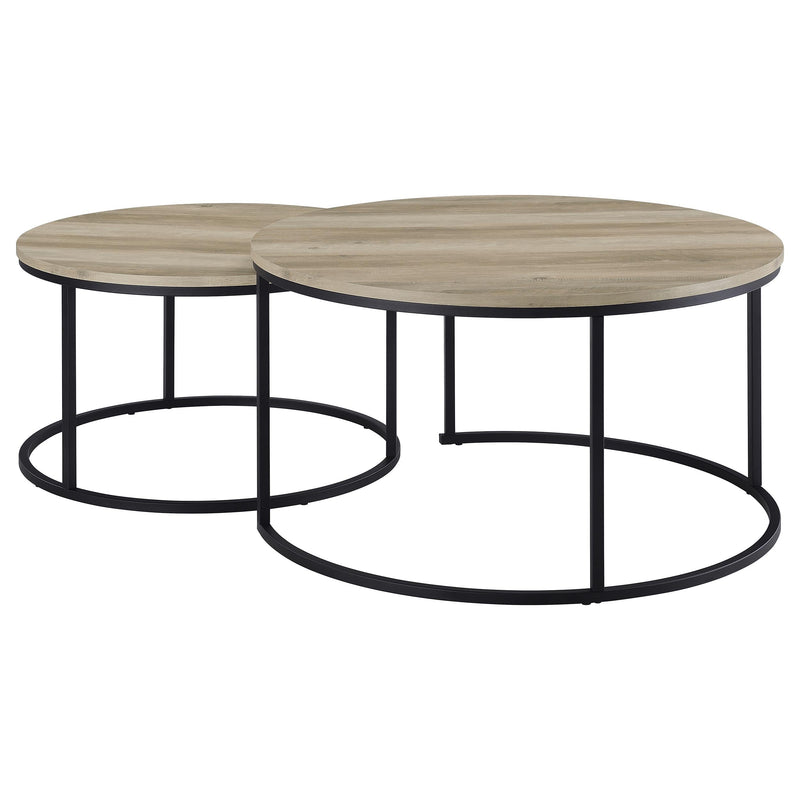 Lainey Round Faux Marble Nesting Coffee Table