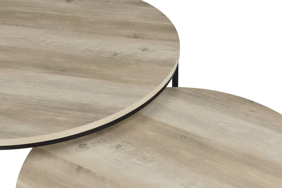 Lainey Round Faux Marble Nesting Coffee Table