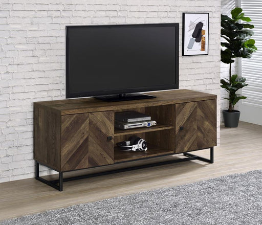 Myles 2-door Engineered Wood 60-inch TV Stand Rustic Oak Default Title