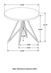 Hadi Round SmartTop Side End Table Cement and Gunmetal