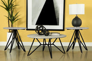 Hadi Round SmartTop Coffee and End Table Set Cement 3-piece