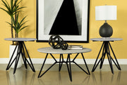 Hadi Round SmartTop Coffee and End Table Set Cement