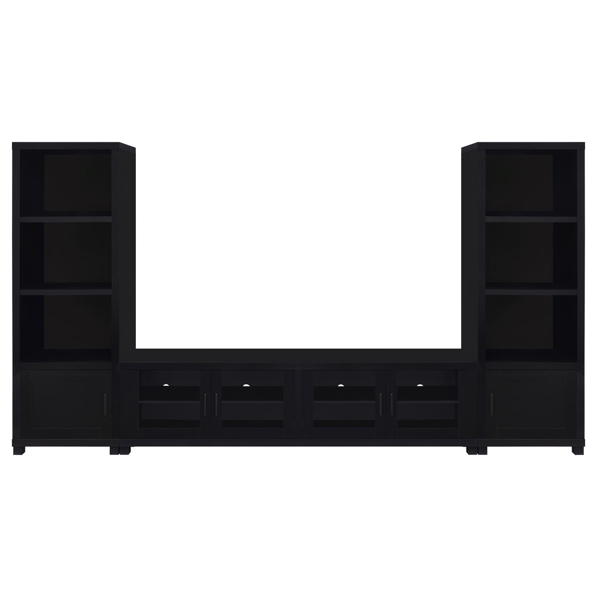 Jupiter 3-piece Entertainment Center 79-inch TV Stand Black