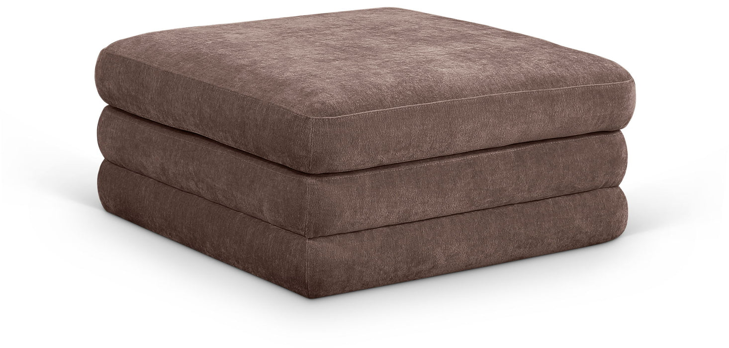 Stellar - Chenille Fabric Upholstered Modular Modular Ottoman