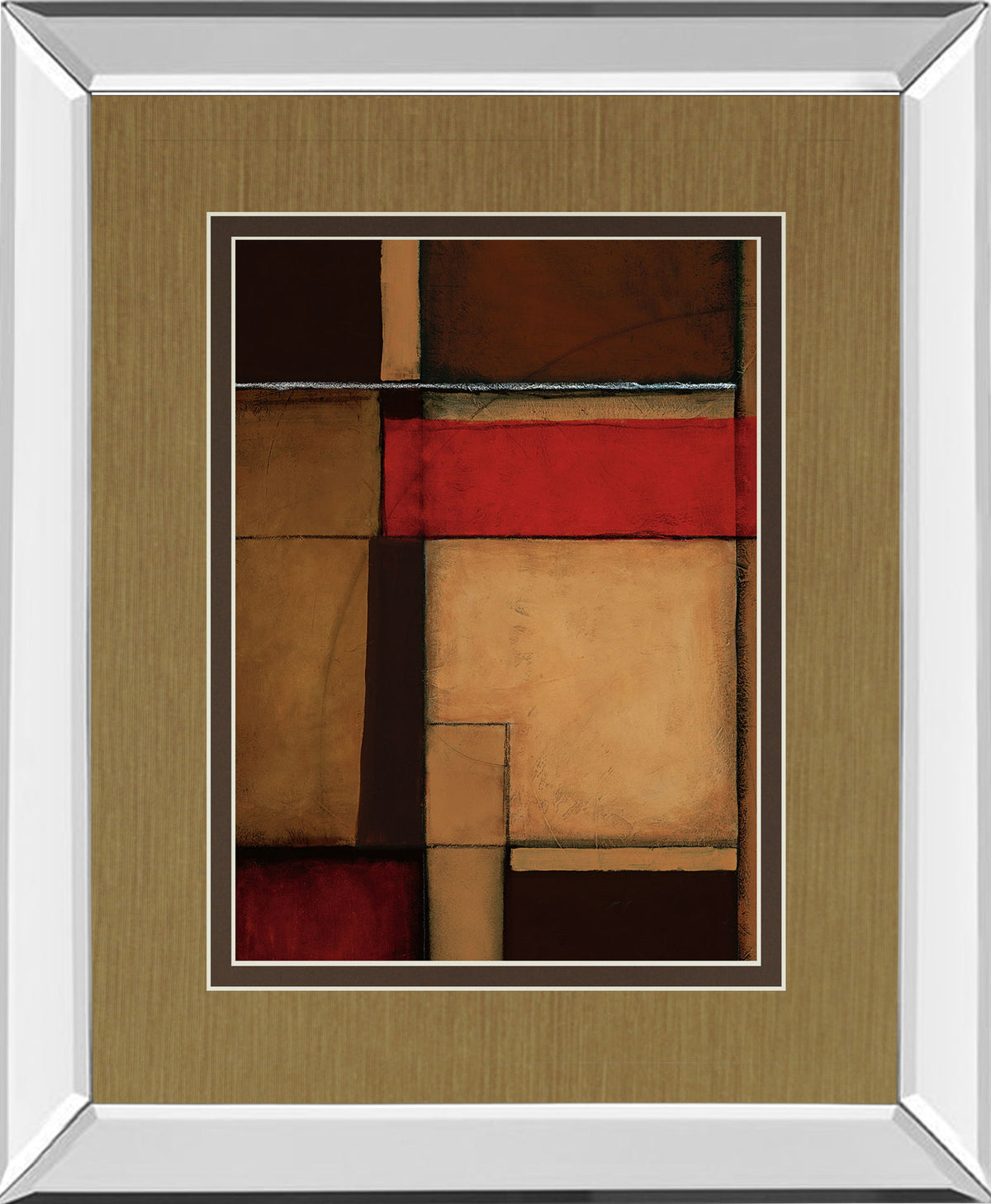Gateways Il By Patrick St. Germain - Mirror Framed Print Wall Art - Light Brown
