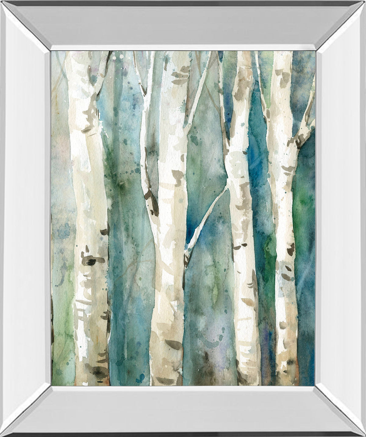 River Birch Il By Carol Robinson - Mirror Framed Print Wall Art - Beige