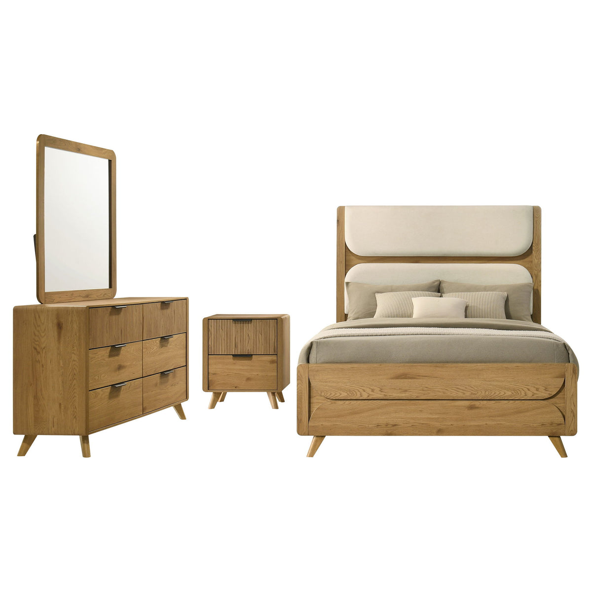 Bennett 4-piece Eastern King Bedroom Set Light Oak