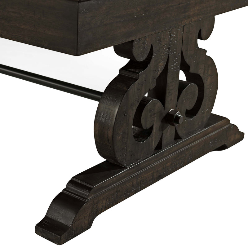 Stone - Chairside Table With PU Base - Dark Walnut