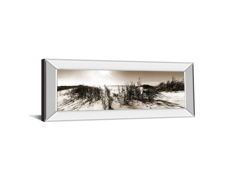 The Wind In The Dunes I By Noah Bay - Mirror Framed Print Wall Art - Dark Gray