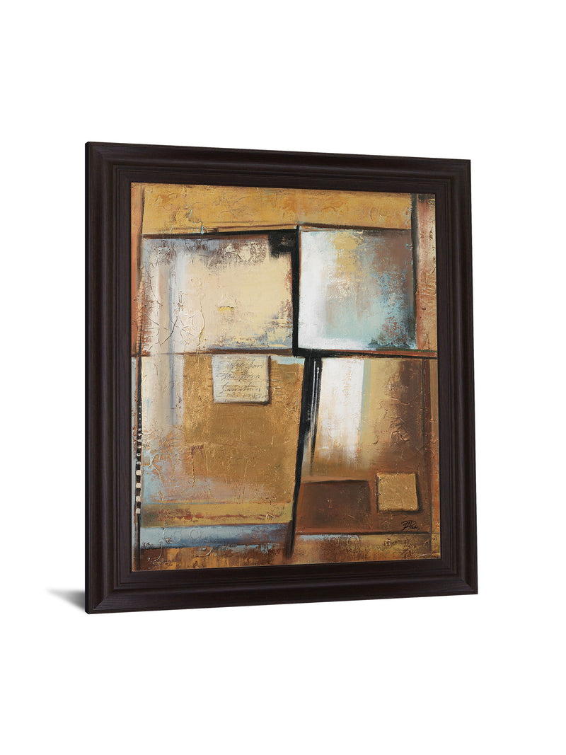 Sunlit Junction - 28" x 34" Framed Wall Art - Gold