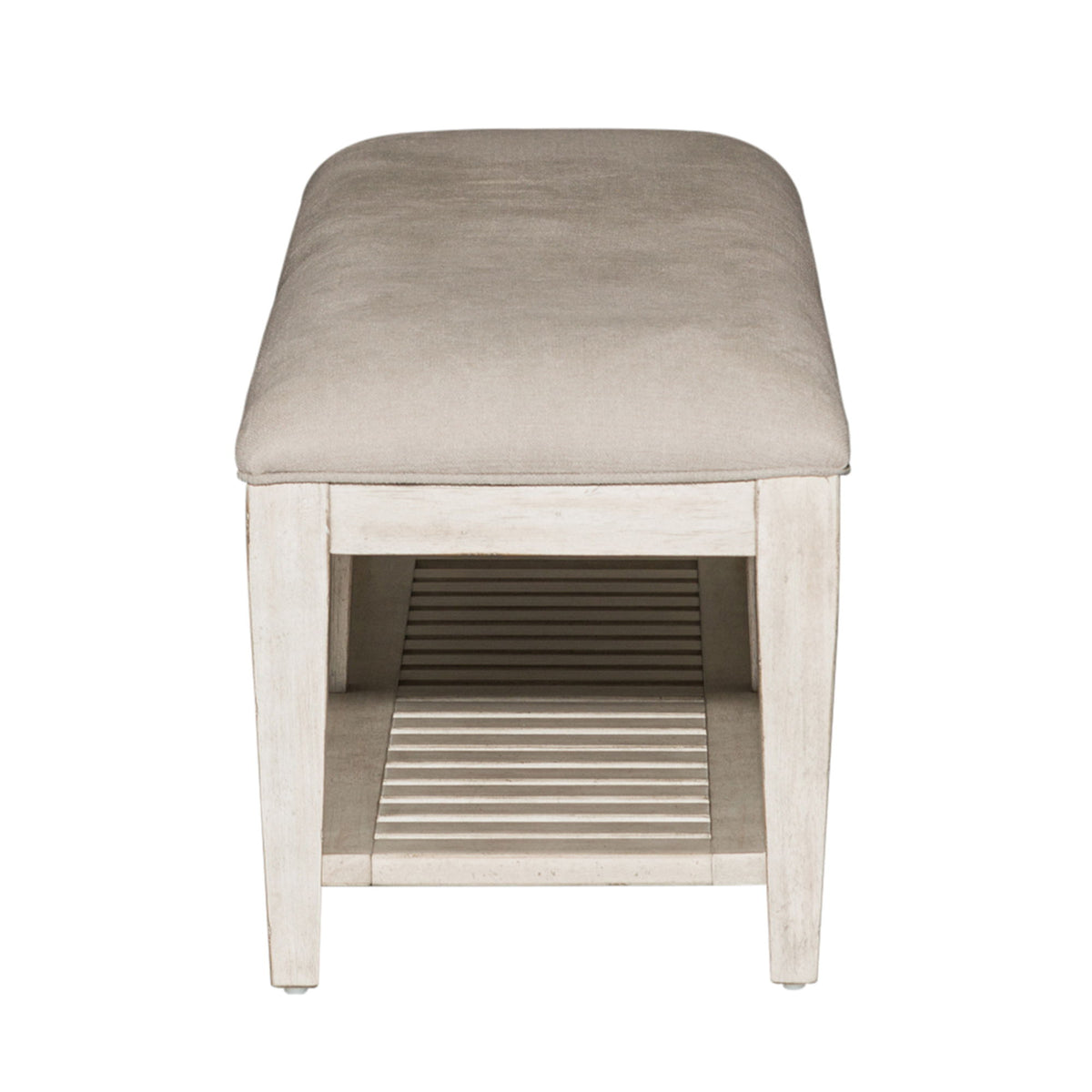 Heartland - Bed Bench - Antique White / Tobacco Tops