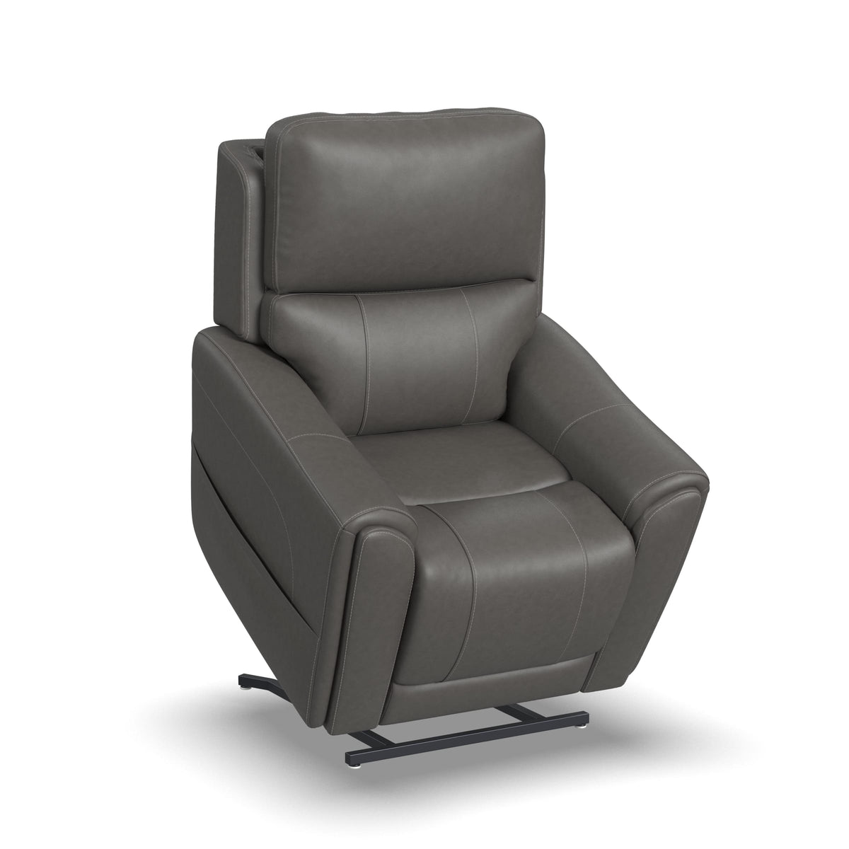 Flexsteel Carter Power Lift Recliner with Power Headrest, Lumbar, Heat & Massage