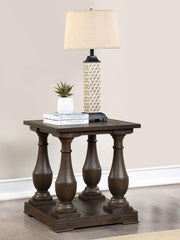 Walden Rectangular Wood Side End Table Coffee Brown Default Title