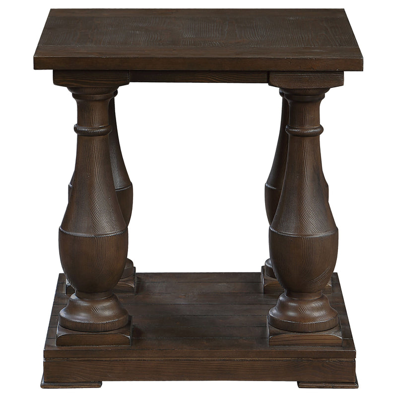 Walden Rectangular Wood Side End Table Coffee Brown