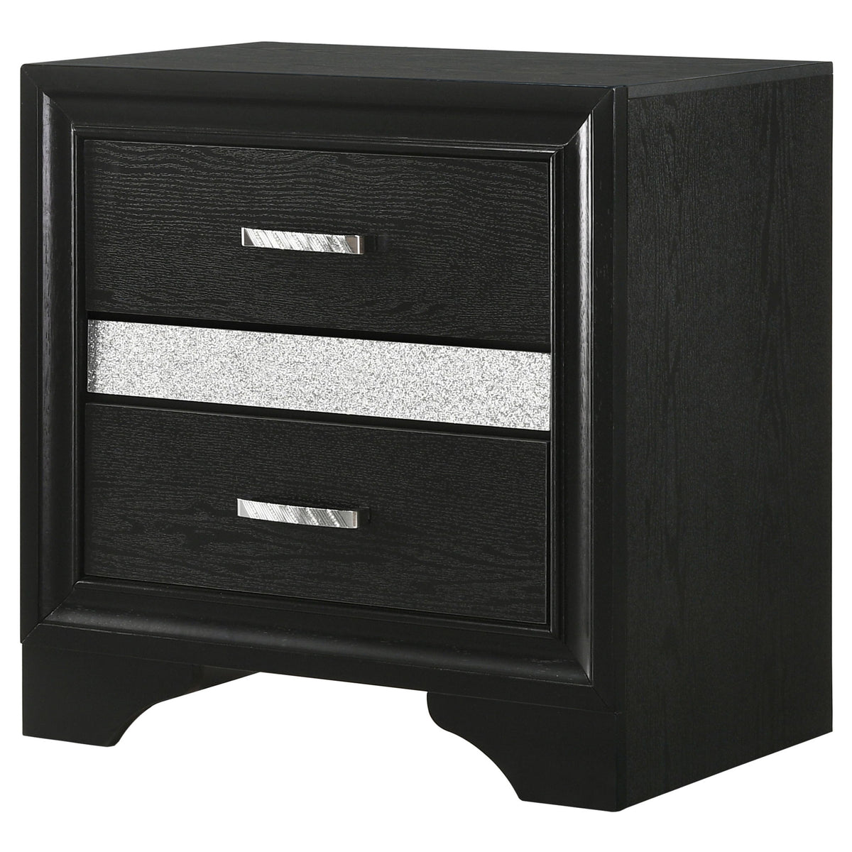 Miranda 3-drawer Nightstand Bedside Table Black