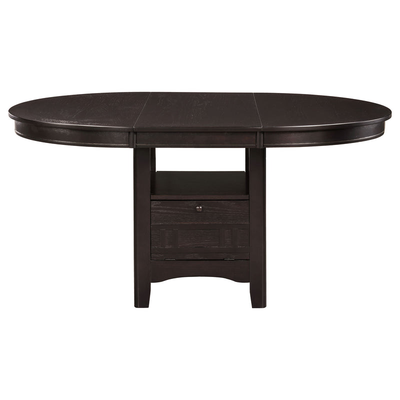 Lavon Oval 60-inch Wood Extension Leaf Dining Table Espresso