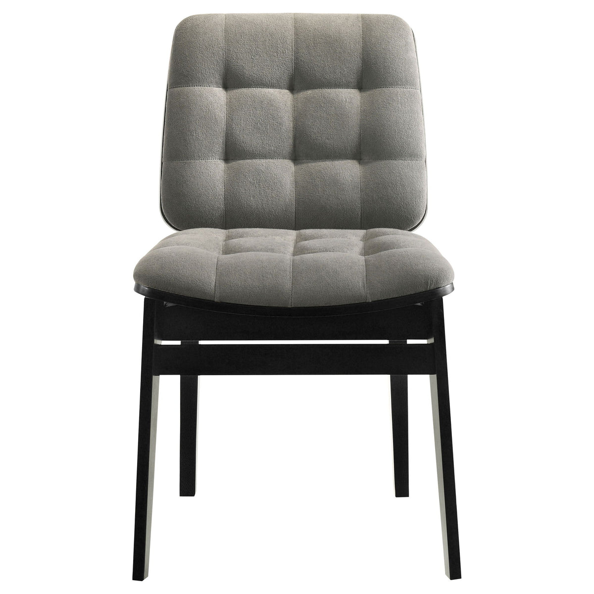 Redbridge Velvet Upholstered Side Chair Grey and Black (Set of 2)