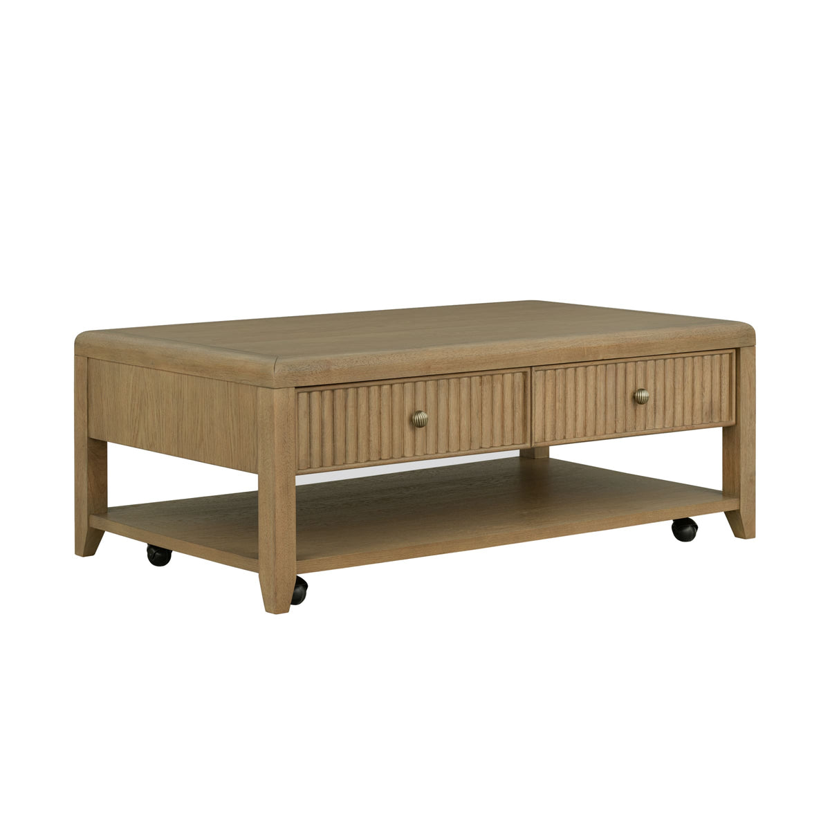 Flexsteel Reed Rectangular Coffee Table with Casters