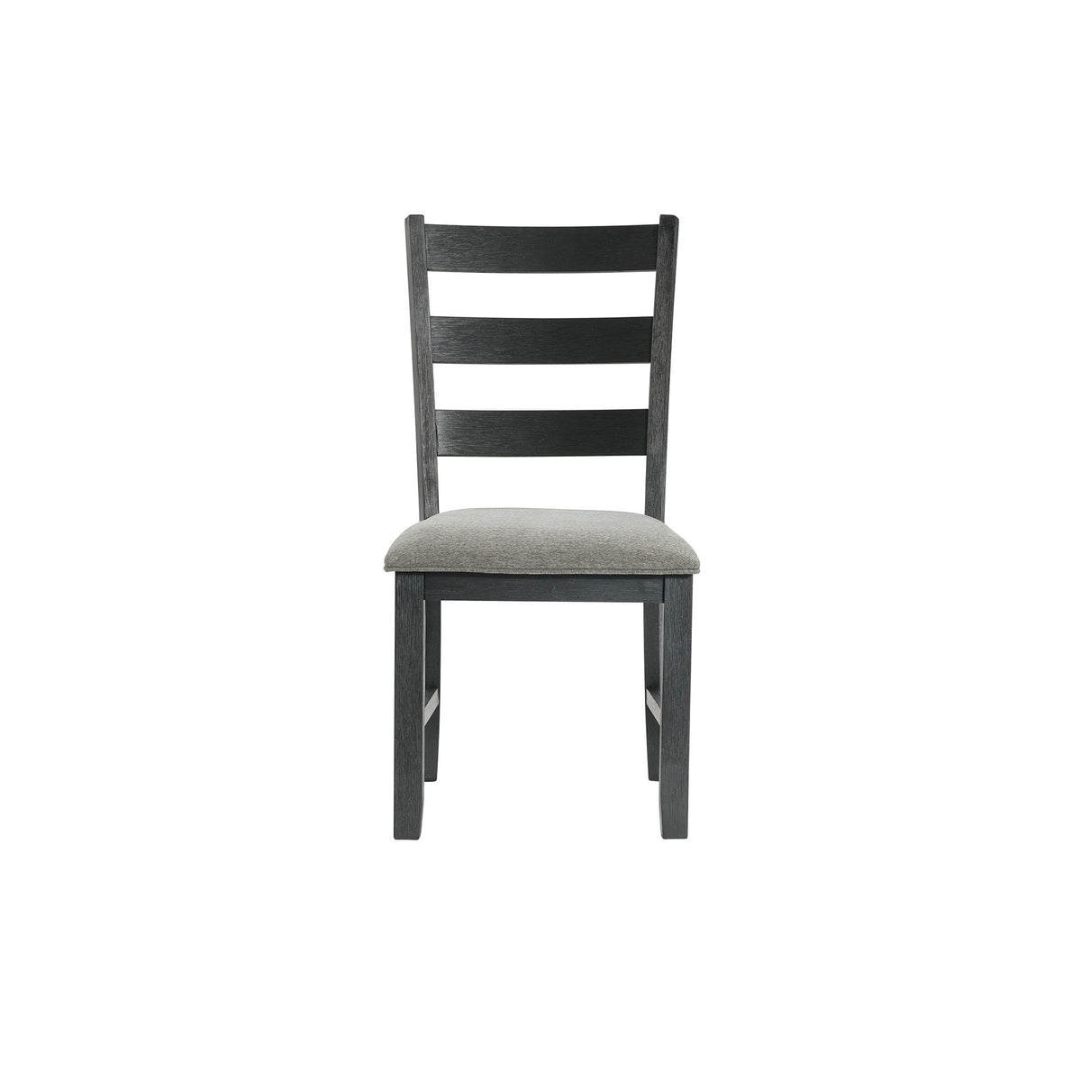 Martin - Dining Side Chair With Gray Fabric (Set of 2) - Black Finish