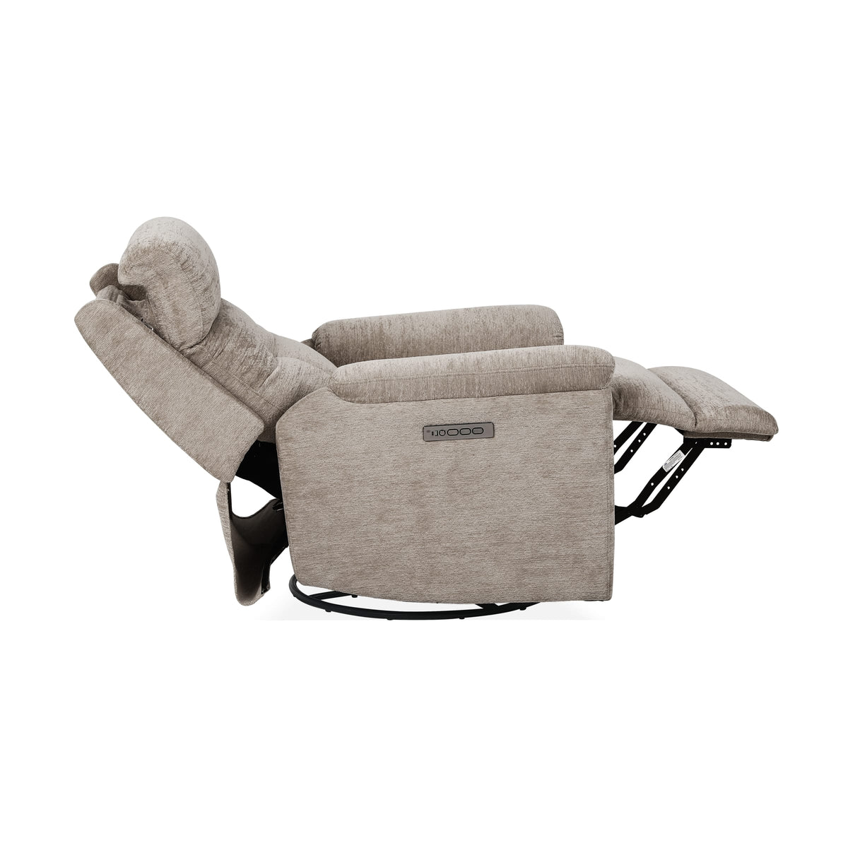 Flexsteel Sophisticated Perfect Match Power Swivel Gliding Recliner with Power Headrest & Lumbar