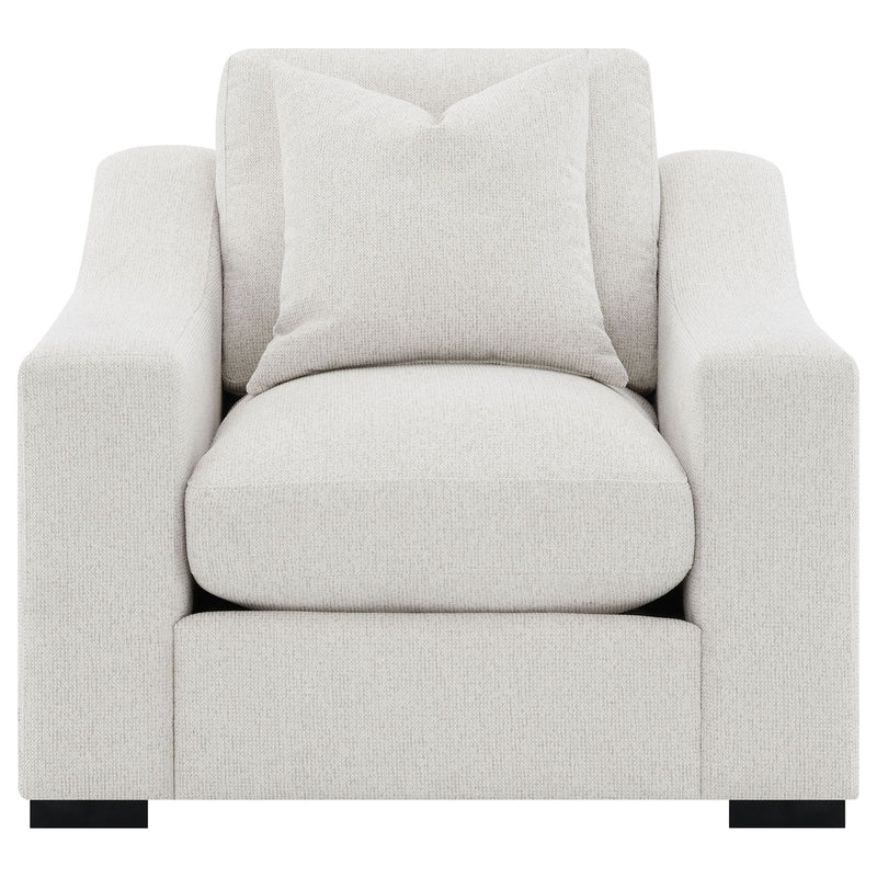 Ashlyn Fabric Upholstered Track Arm Accent Chair Sand