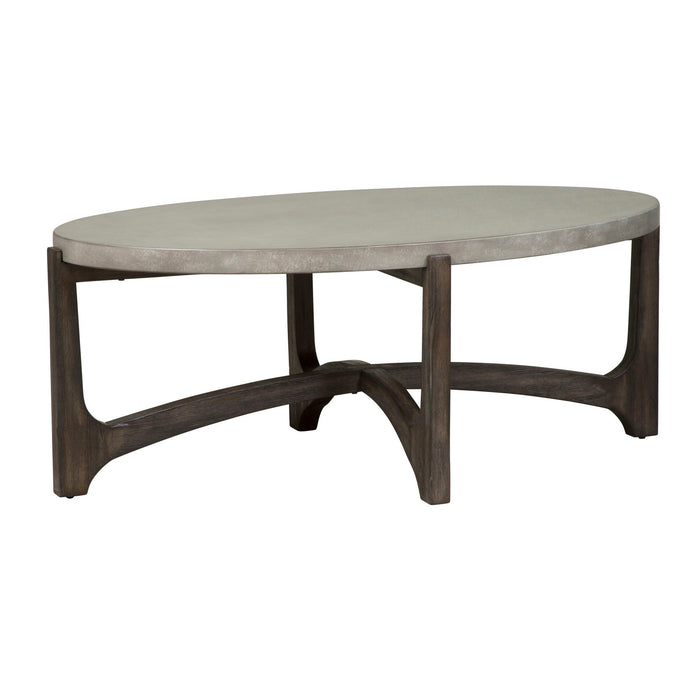 Cascade - Oval Cocktail Table - Dark Brown