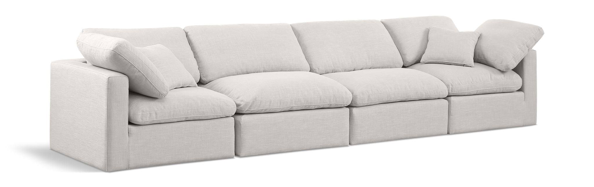 Indulge - Linen 4 Seat Modular Sofa