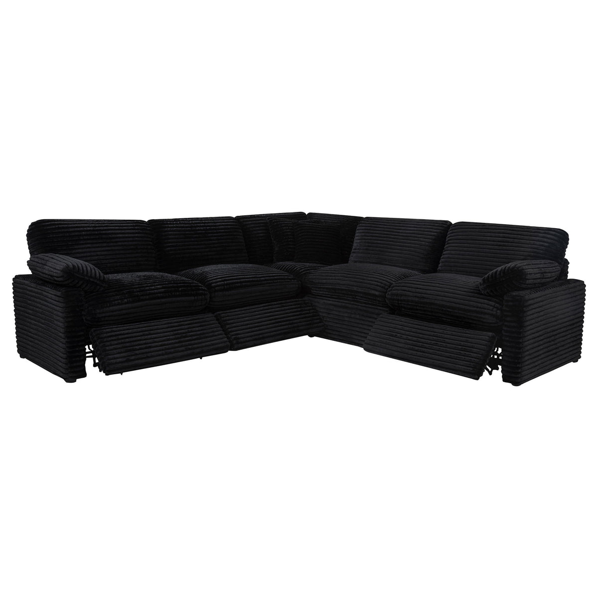Collins 5-piece Modular Power Reclining Sectional Black