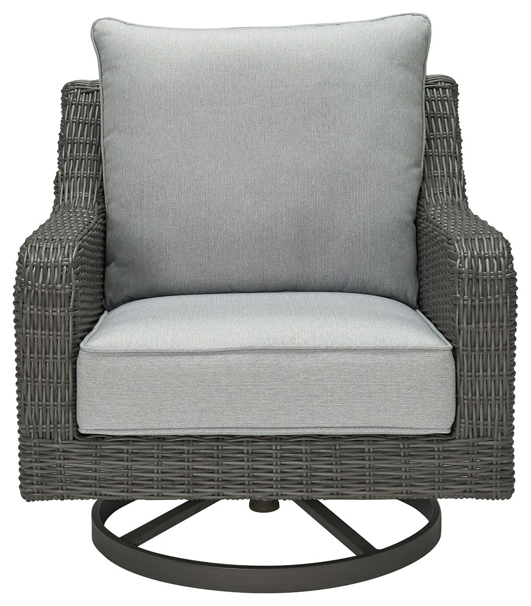 Elite Park - Swivel Lounge With Cushion - Gray