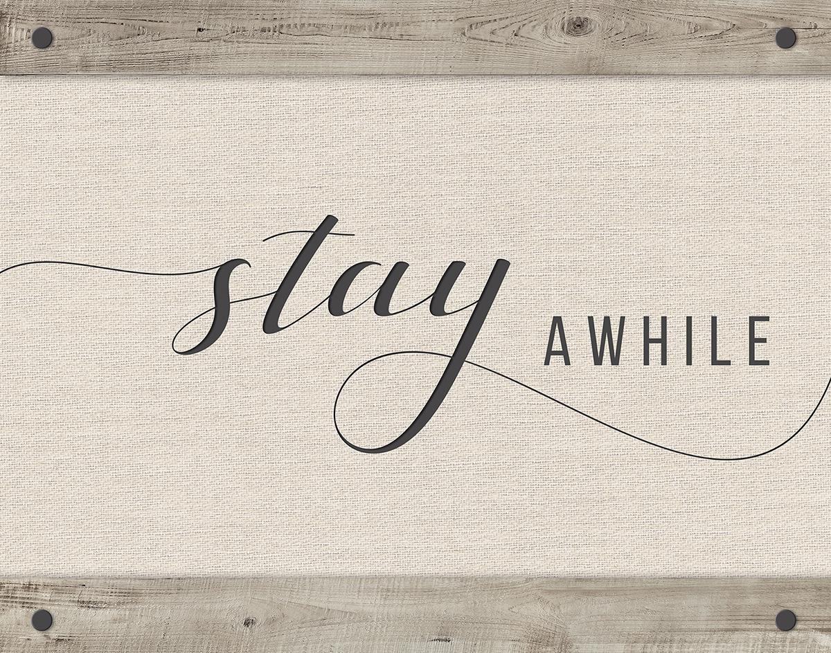 Stay Awhile By Amanda Murray (Framed) - Silver