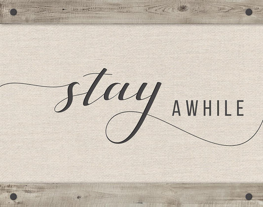 Stay Awhile By Amanda Murray (Framed) - Silver