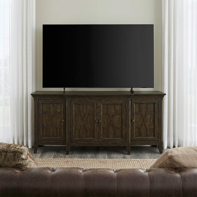 Paradise Valley - 76" TV Console - Saddle Brown