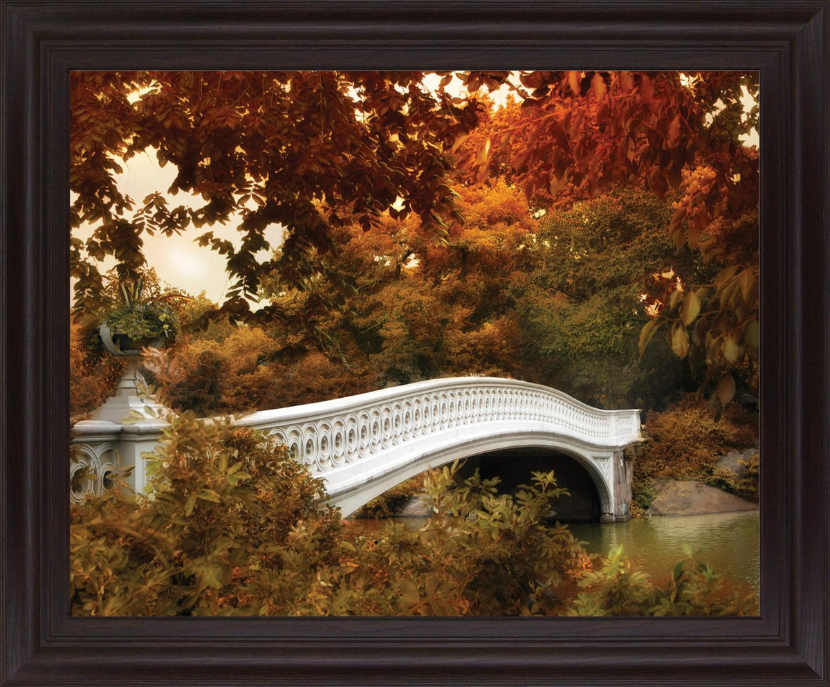 Golden Canopy Crossing - 28" x 34" Framed Wall Art - Light Brown