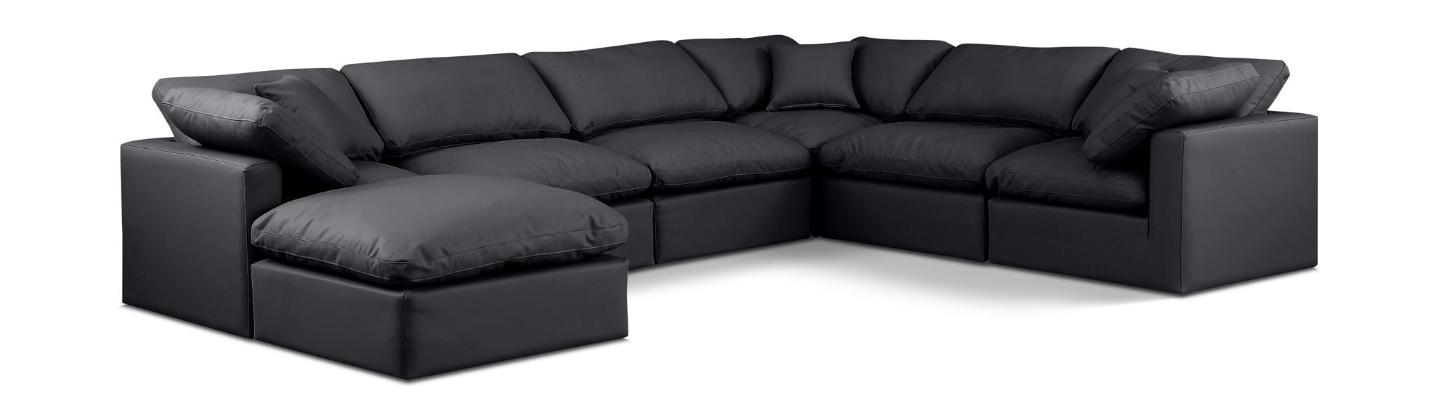 Indulge - Faux Leather 7 Piece Modular Sectional