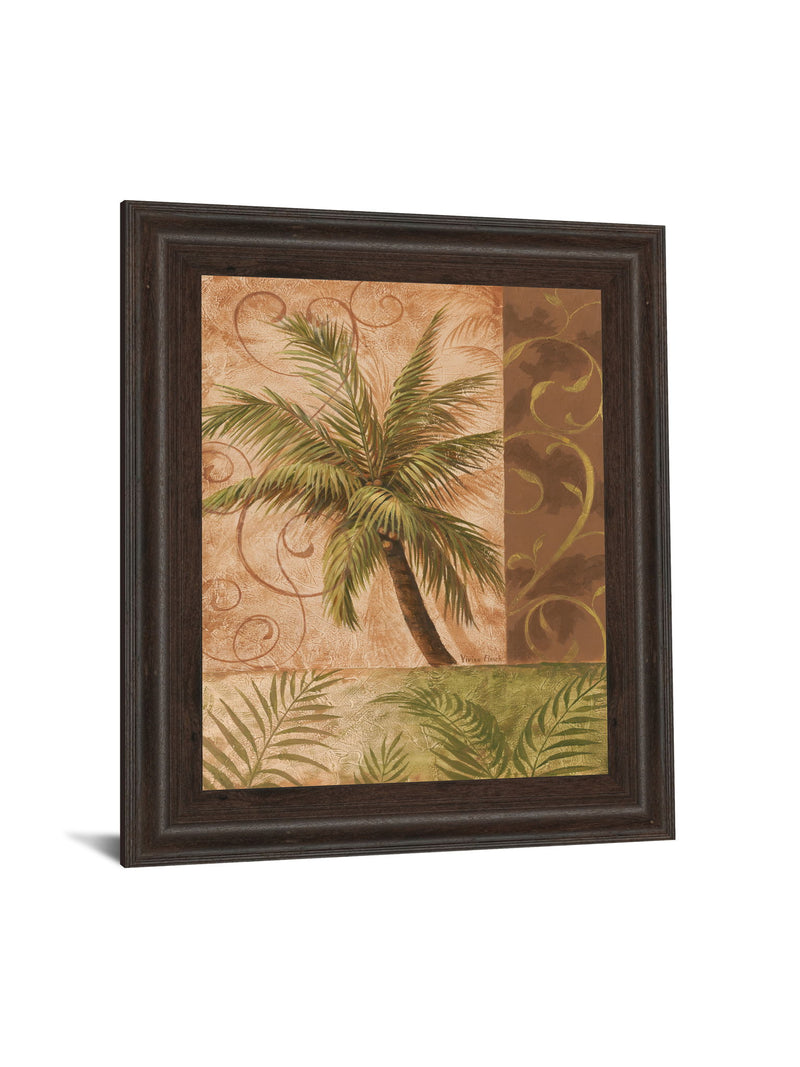 22x26 Tropical Breeze I By Vivian Flasch - Framed Print Wall Art - Light Brown