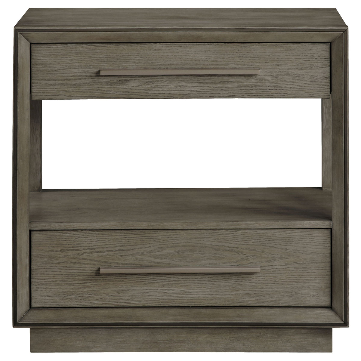 Durango 2-drawer Nightstand Bedside Table Taupe Oak