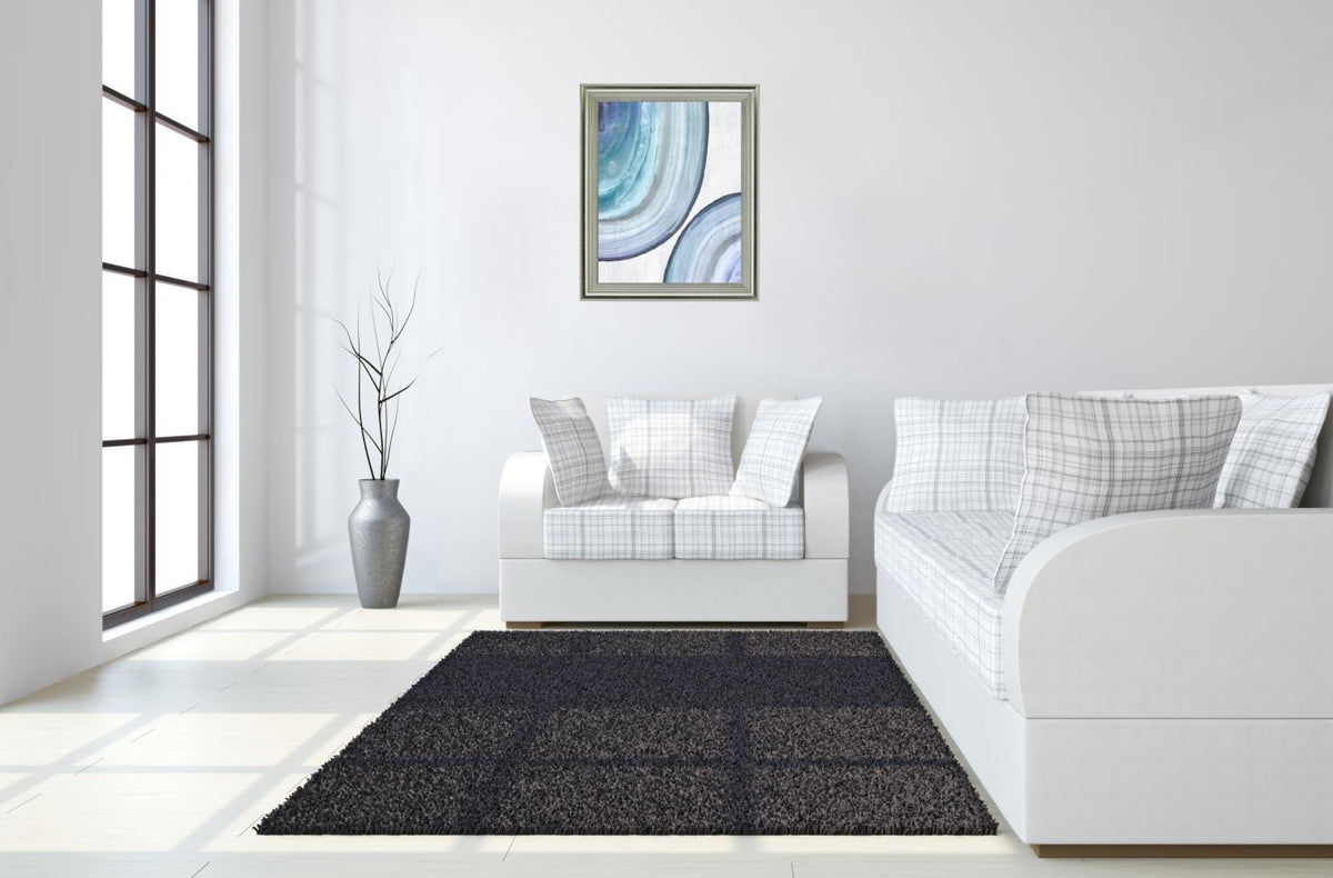 Icy Vortex - 28" x 34" Framed Wall Art - Blue