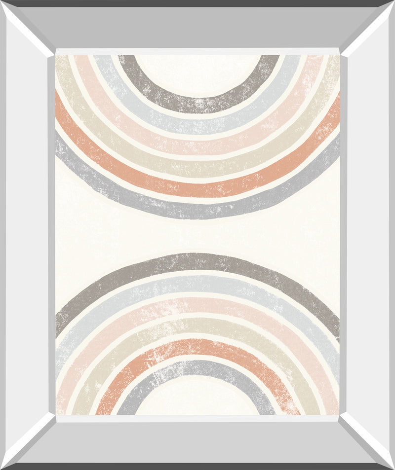 Over The Rainbow I By Moira Hershey - Mirror Framed Print Wall Art - Beige