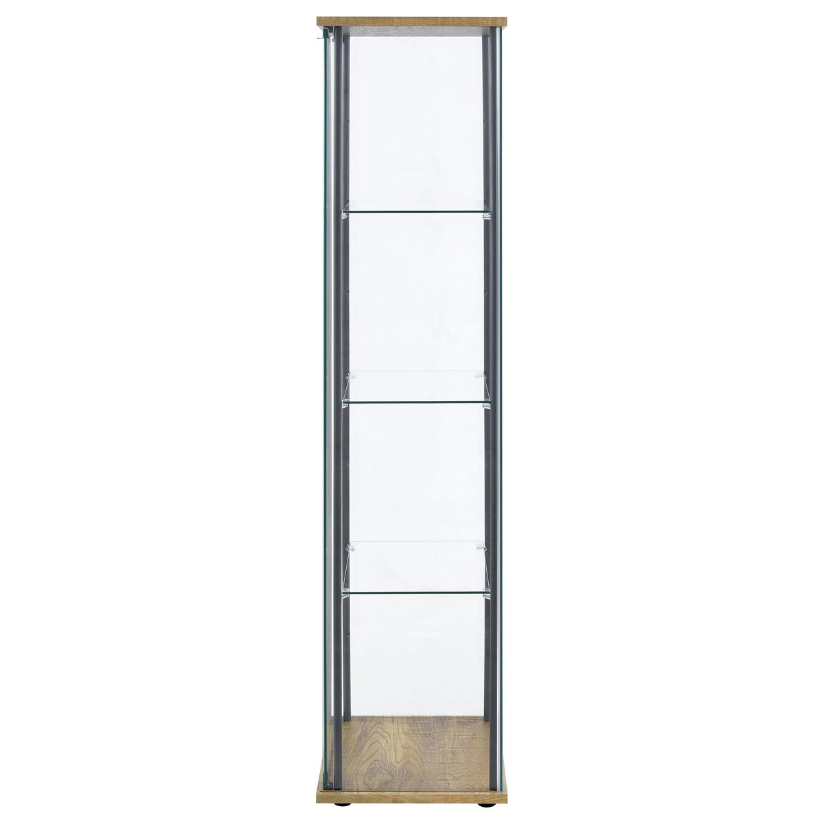 Bellatrix 3-shelf Clear Glass Curio Cabinet Mango