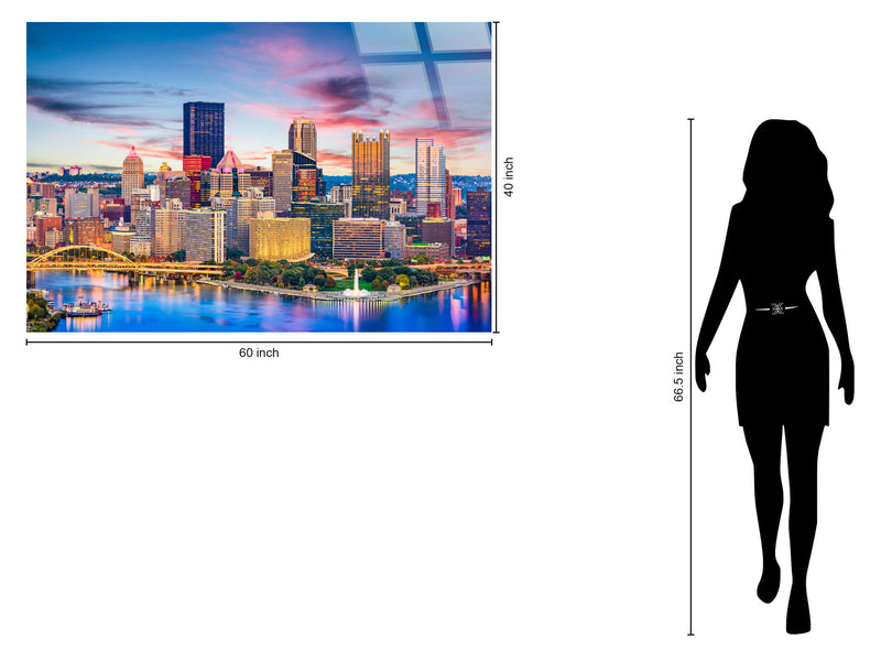 Steel City Glow Tempered Glass With Foil - Blue / Pink