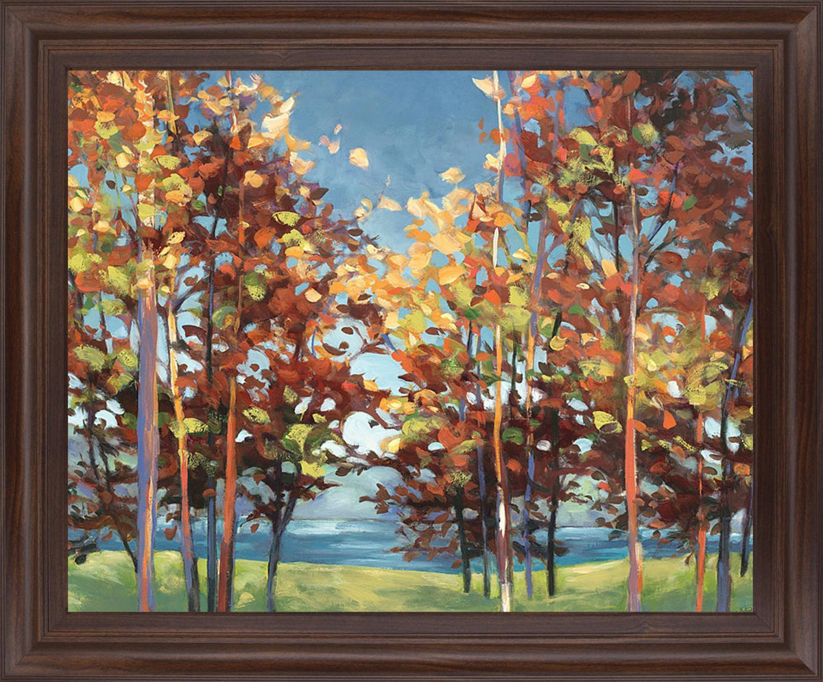 Vivid Grove - 28" x 34" Framed Wall Art - Dark Brown
