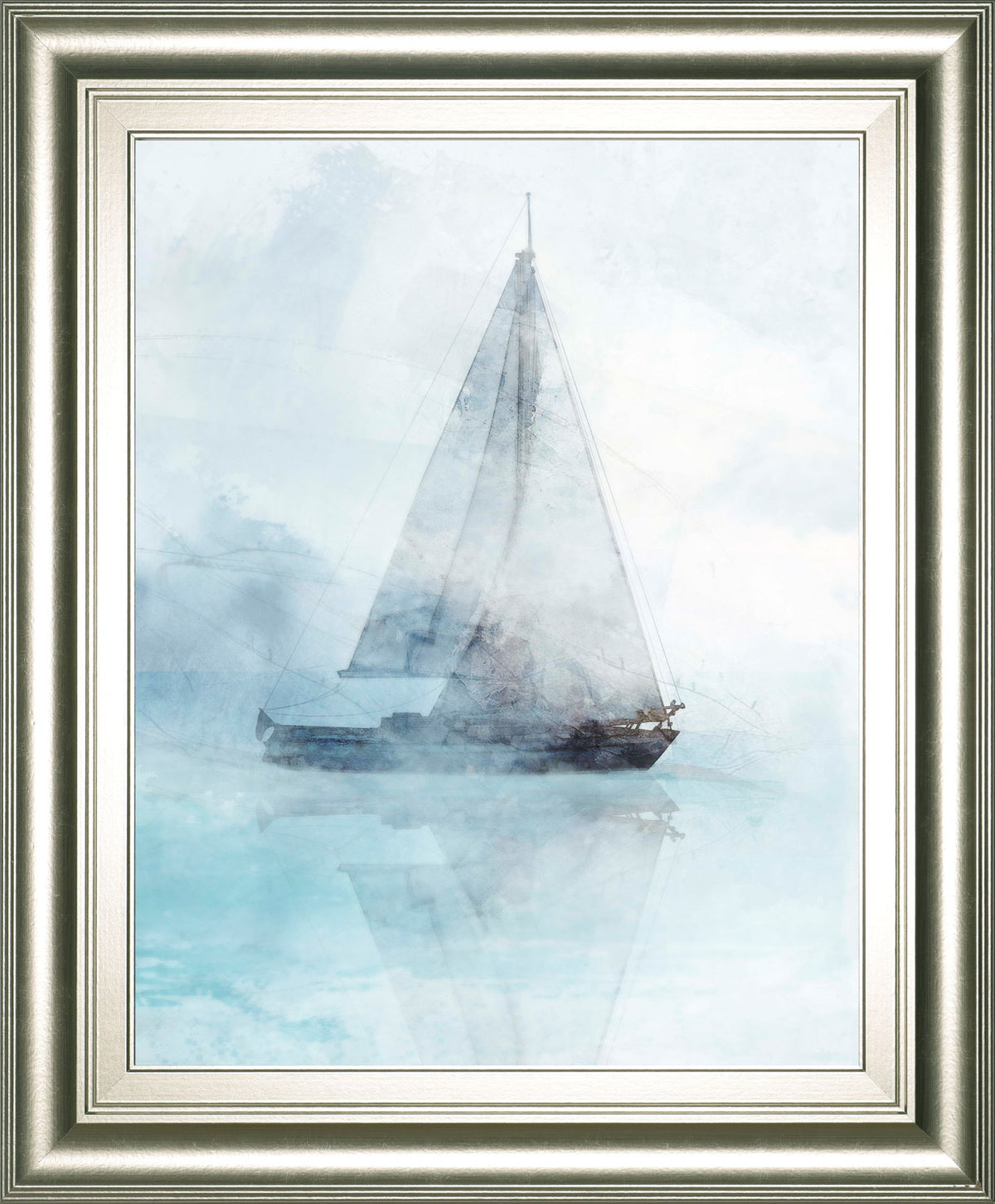Sailing Boat I By Ken Roko - Framed Print Wall Art - Silver