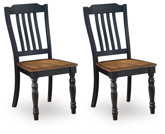 Clorazi - Dining Room Side Chair (Set of 2) - Black / Brown