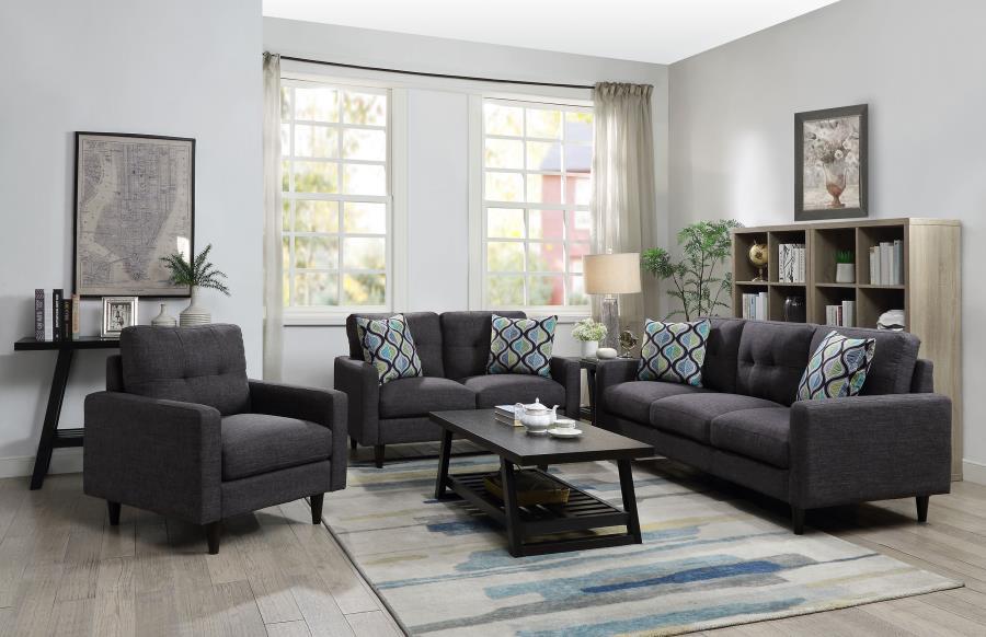 Watsonville - Upholstered Track Arm Sofa Set