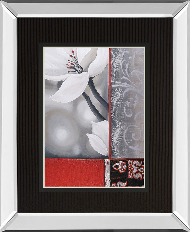 Bohemia Flora By Jasmin Zara Copley - Mirror Framed Print Wall Art - Dark Gray