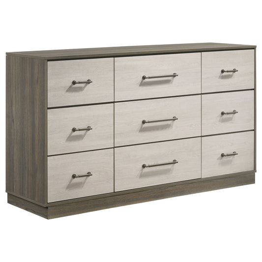 Fenwick 9-drawer Dresser Grey Oak