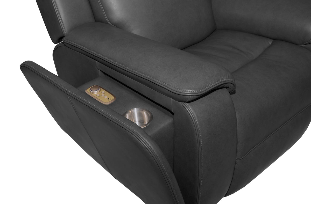 Flexsteel Ziggy Power Recliner with Power Headrest, Lumbar, Heat & Massage